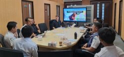 Joey Smith working with forecasters from BMKG
