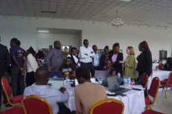 Forecasters at the intensive testbed in Zambia, January 2025