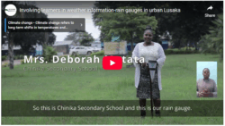 Involving learners in weather information-rain gauges in urban Lusaka